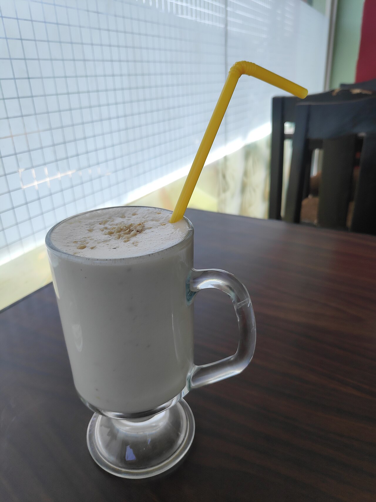 Glass of sweet lassi